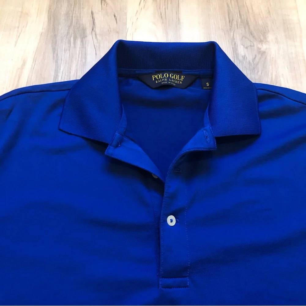 Polo Golf Ralph Lauren Performance Pima Cotton Short-Sleeve Polo in Cobalt Blue - Picture 4 of 8